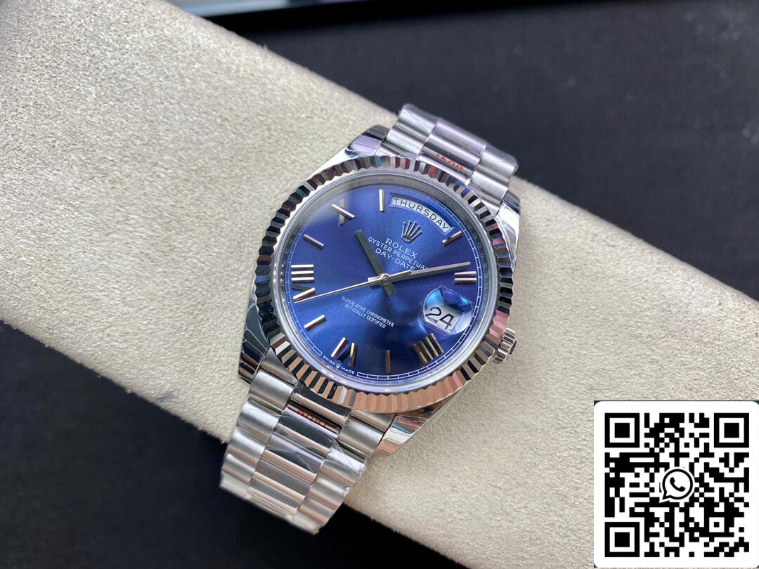 Rolex Day Date M228236-0007 1:1 Mejor edición EW Factory esfera azul