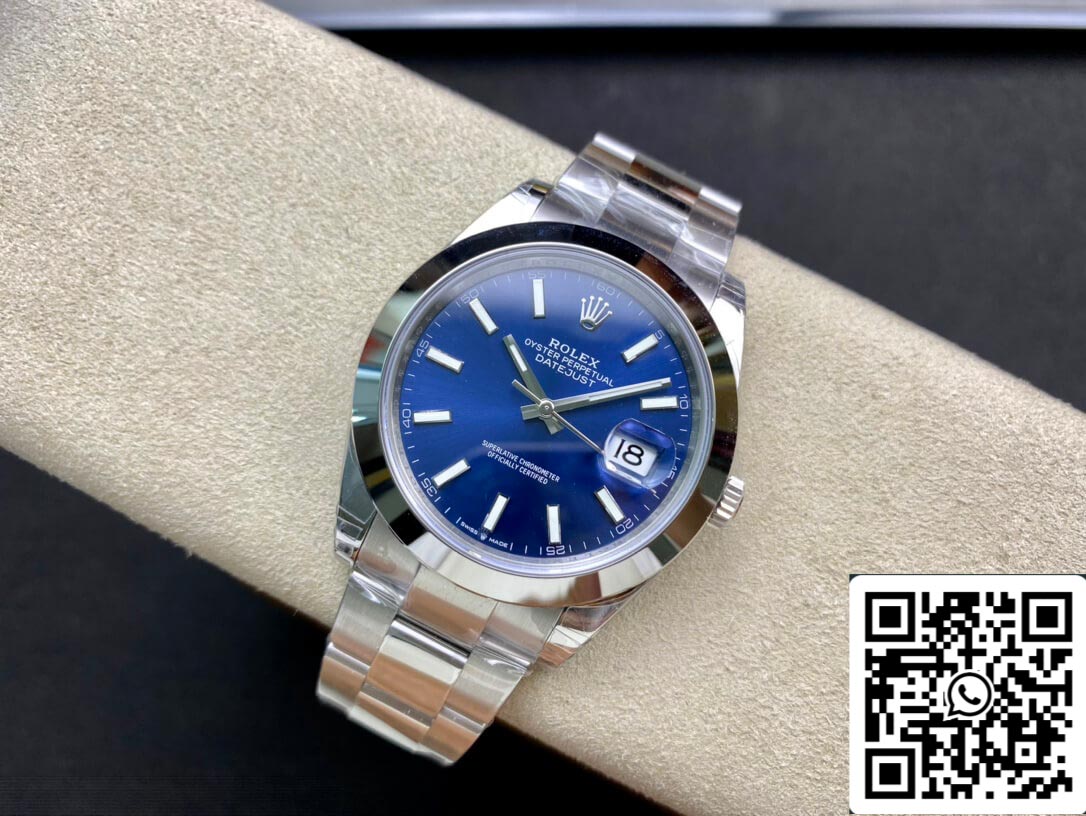 Rolex Datejust M126300-0001 1:1 Smooth rim VS Factory Blue Dial