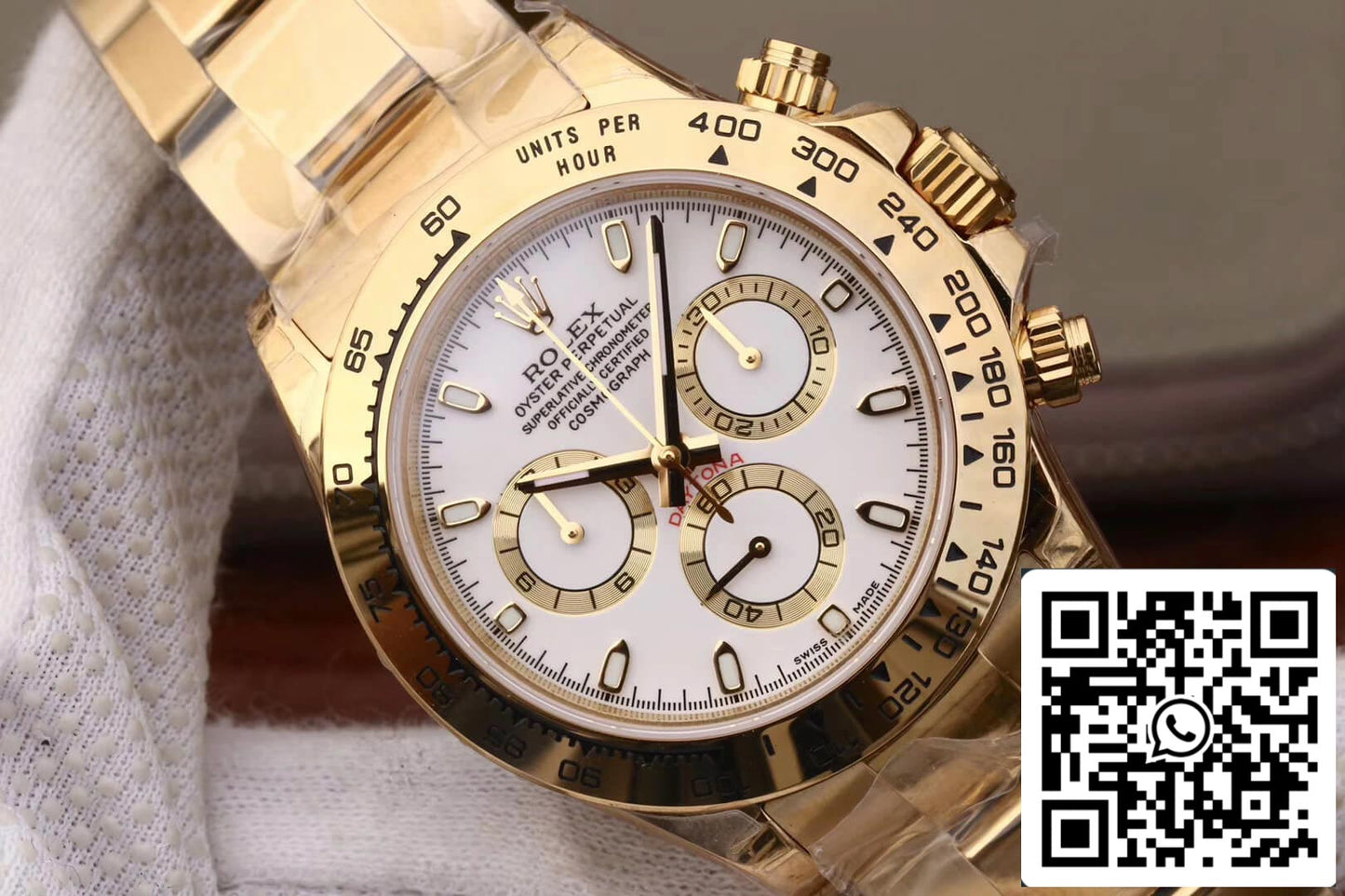 Rolex Daytona Cosmograph M116508-0001 1:1 Mejor edición JH Factory esfera blanca