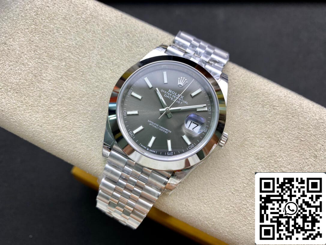 Rolex Datejust M126300-0008 1:1 Llanta lisa VS Esfera gris de fábrica