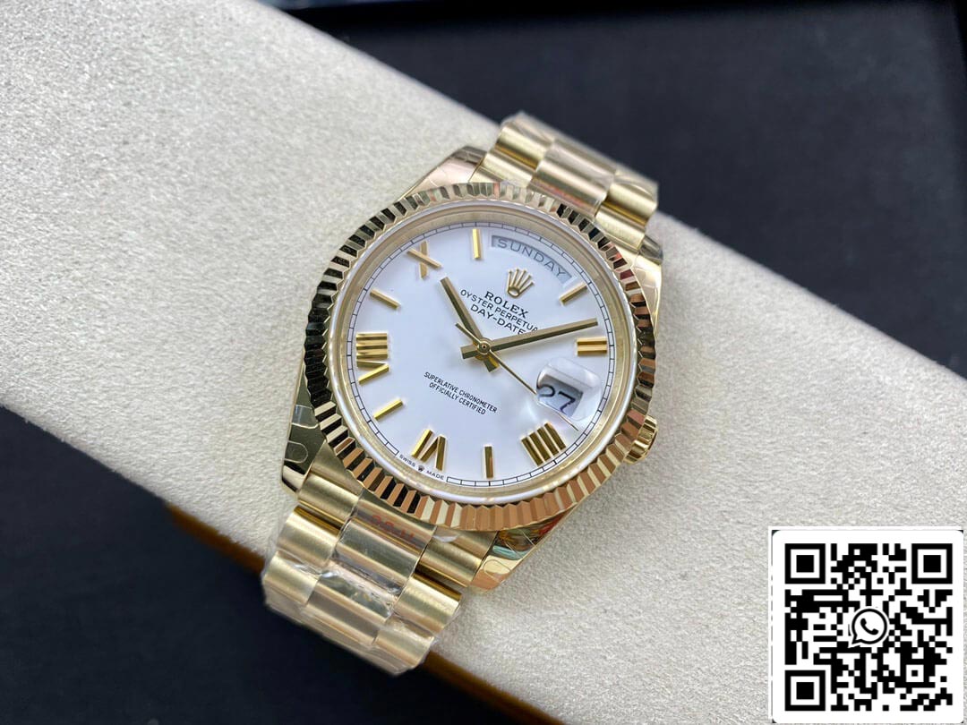 Rolex Day Date M228238-0042 1:1 Mejor Edición EW Factory Esfera Blanca