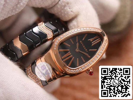 Bvlgari Serpenti 1:1 Best Edition BV Factory Rose Gold Diamonds