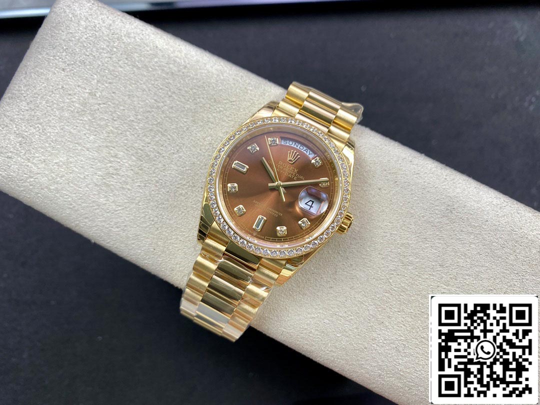 Rolex Day Date M128348RBR-0005 1:1 Best Edition EW Factory Yellow Gold