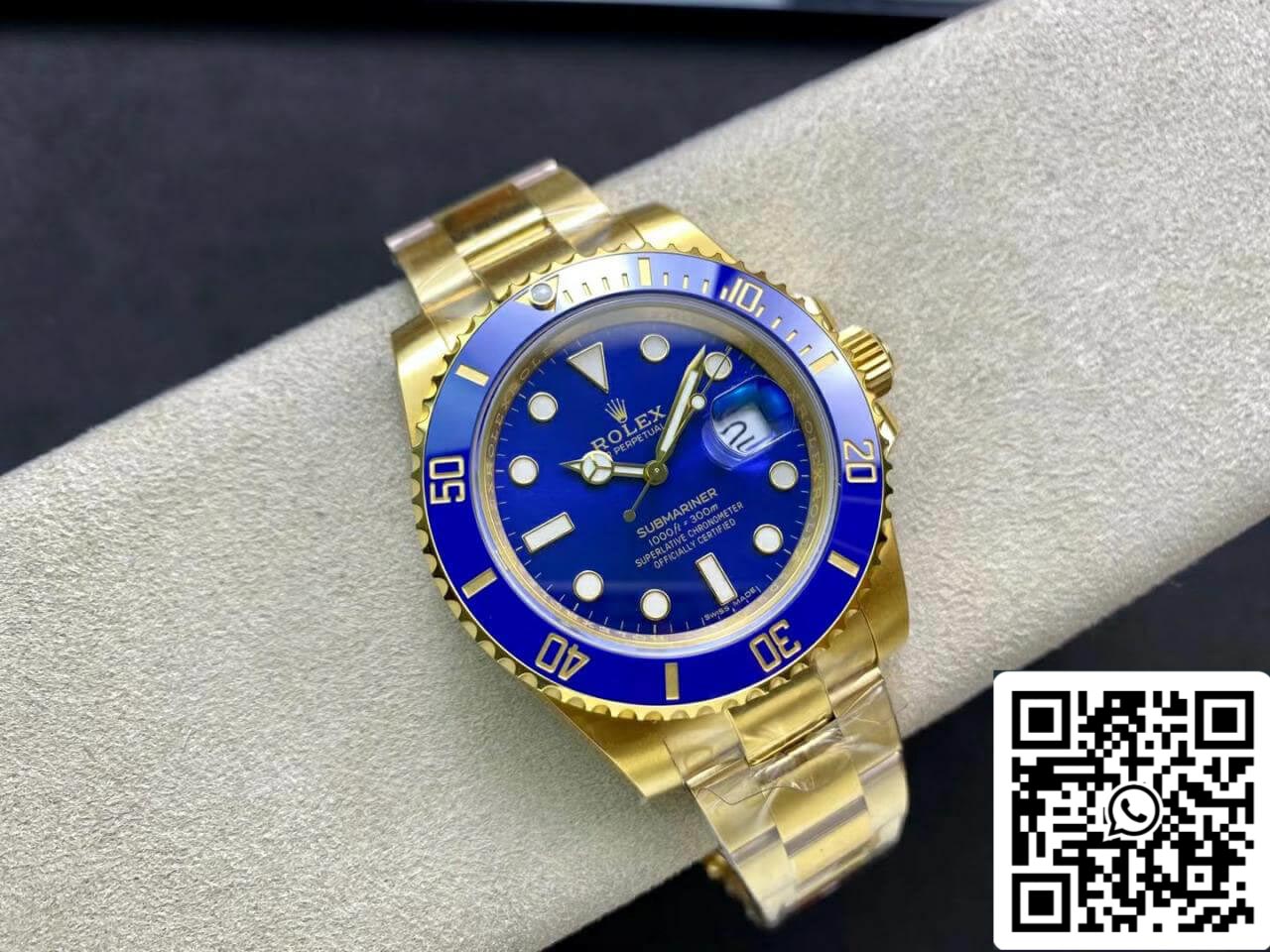 Rolex Submariner M116618LB-0003 3135 movimiento 40 mm VS esfera azul de fábrica