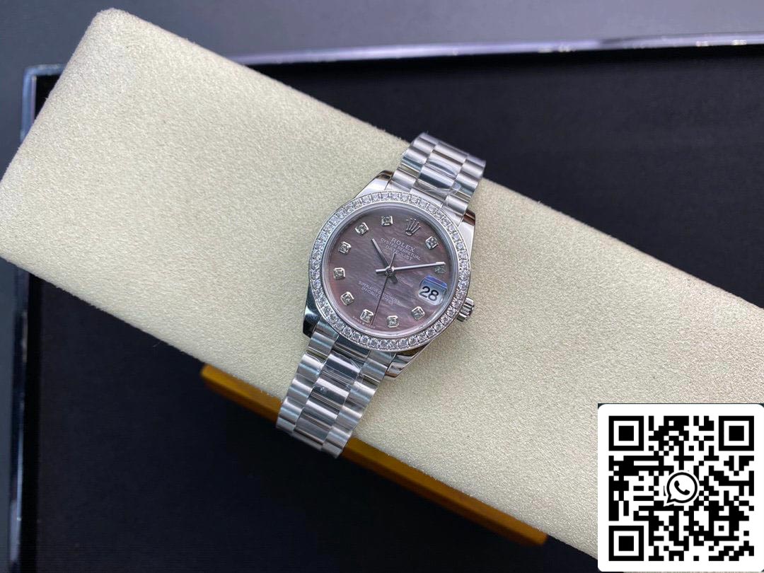 Rolex Datejust M178384-0019 31MM 1:1 Best Edition EW Factory Bisel engastado con diamantes