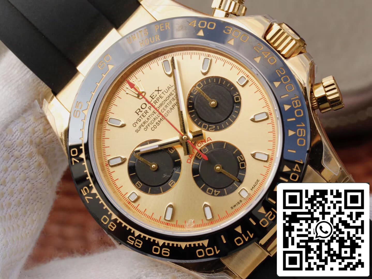 Rolex Daytona Cosmograph 116518ln 1:1 Mejor Edición JH Factory V6 Esfera de Oro Amarillo