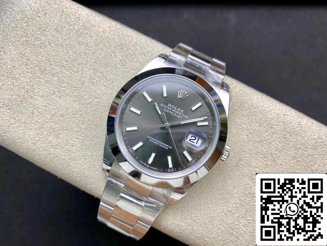 Rolex Datejust M126300-0007 41MM 1:1 Best Edition VS quadrante grigio di fabbrica