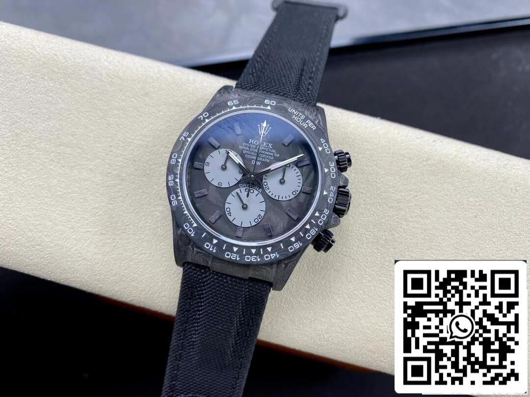 Rolex Daytona Cosmograph Diw Versione personalizzata 1:1 Best Edition Noob Factory Cinturino nero