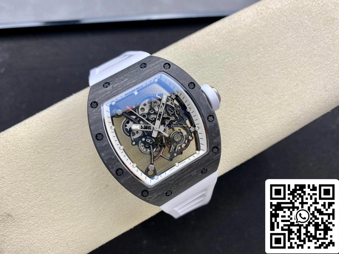 Richard Mille RM-055 1:1 Best Edition BBR Factory White Strap