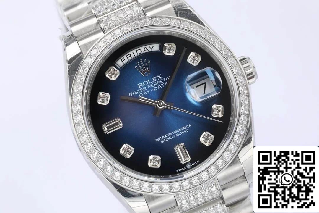 Rolex Day Date M128349RBR-0016 1:1 Mejor edición EW Factory esfera azul