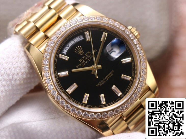 Rolex Day Date M228348RBR-0001 1:1 Mejor edición EW Factory esfera negra