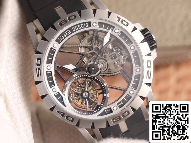 Roger Dubuis Excalibur Spidr RDDBEX0479 1:1 Best Edition JB Factory Tourbillon cinturino nero