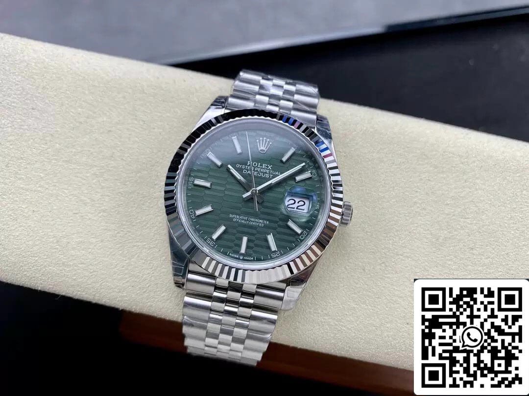 Rolex Datejust M126334-0030 41MM 1:1 Mejor Edición VS Esfera Verde de Fábrica