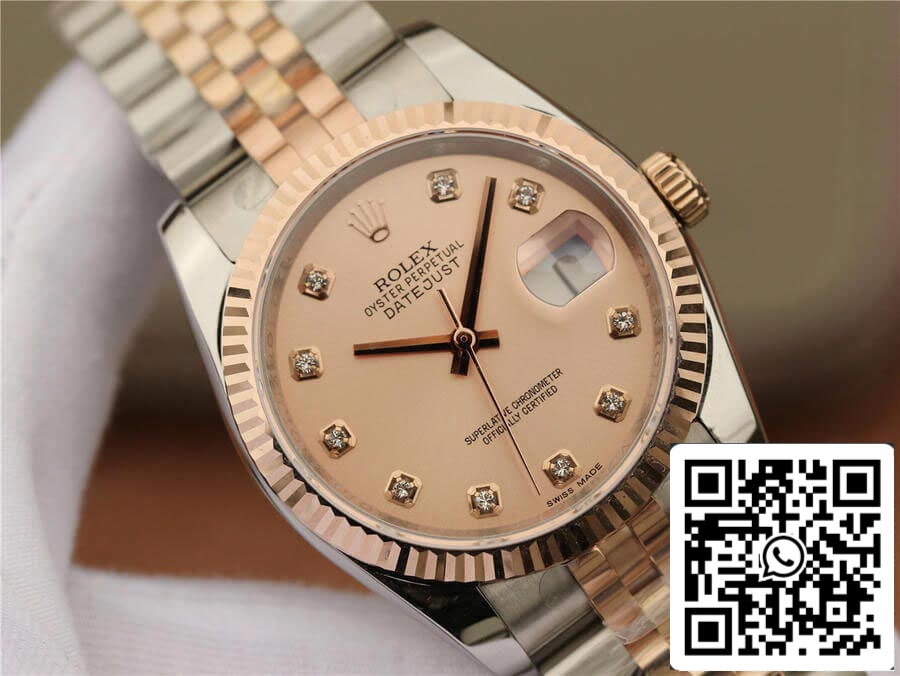 Rolex Datejust 116231 36MM 1:1 Best Edition GM Factory Diamond-set Pink Dial