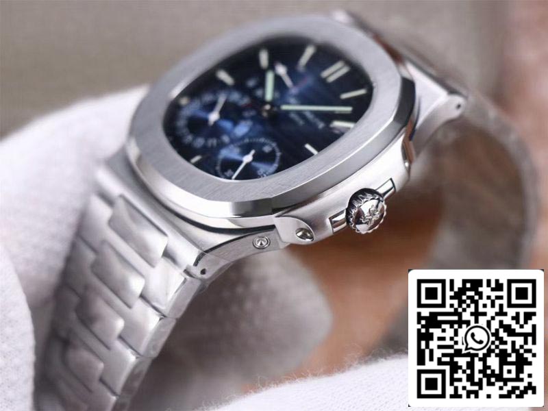 Patek Philippe Nautilus 5712/1A-001 1:1 Mejor edición PF Factory Esfera azul Correa de acero Movimiento suizo