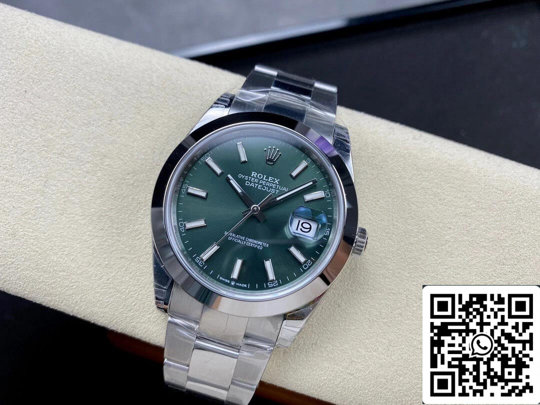 Rolex Datejust M126300-0019 41MM 1:1 Best Edition VS quadrante verde di fabbrica