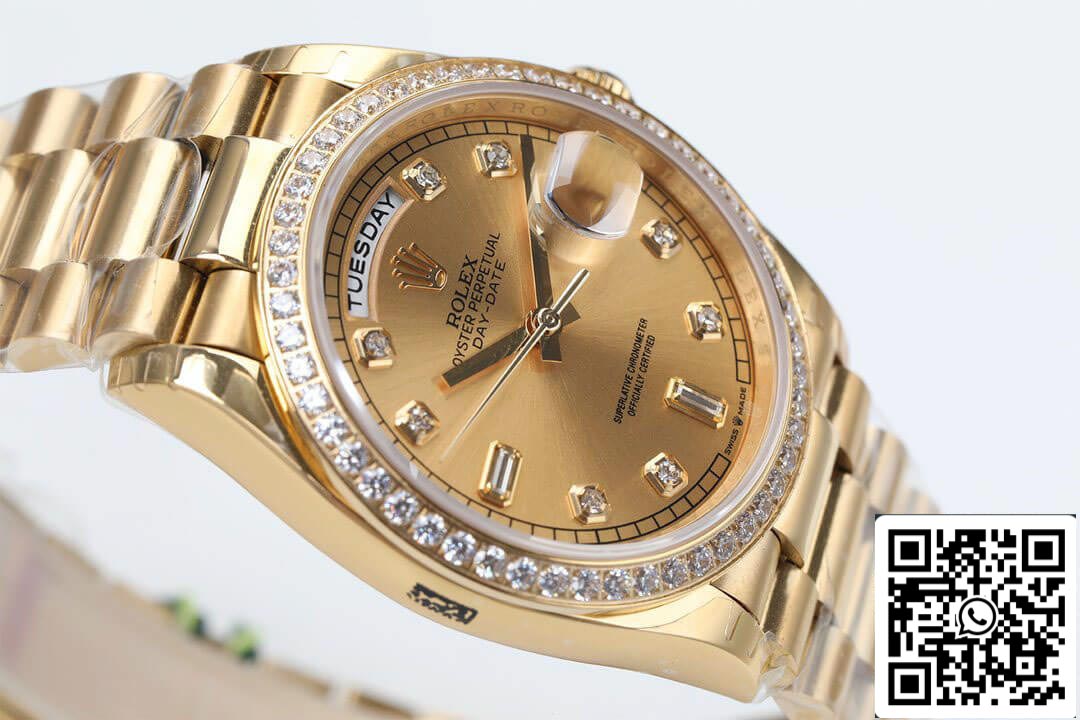 Rolex Day Date M128348RBR-0008 1:1 Best Edition EW Factory Quadrante con diamanti