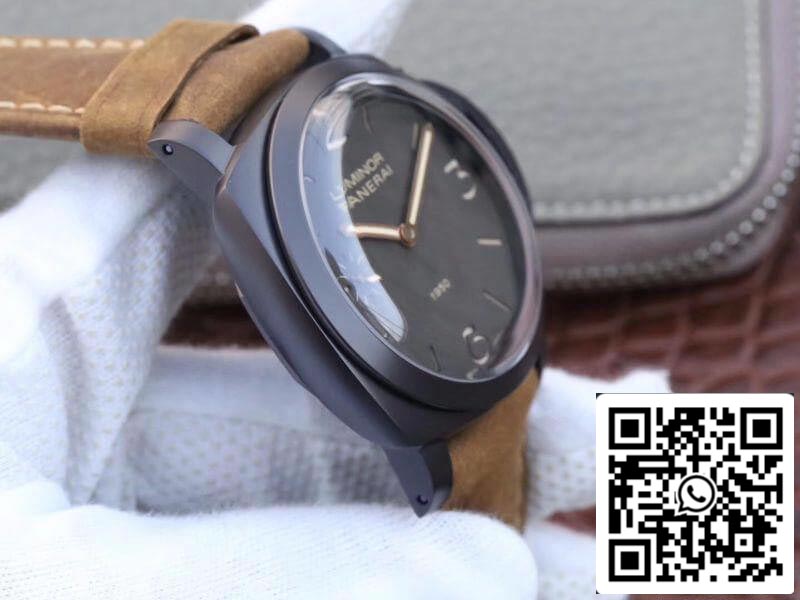 Panerai Luminor PAM375 ZF Orologi meccanici di fabbrica 1: 1 Best Edition Swiss ETA P3000 Cassa in titanio placcato PVD