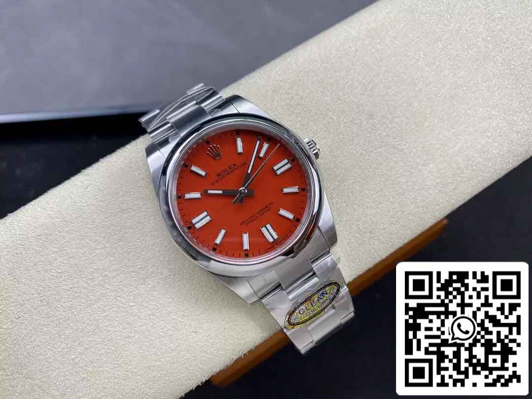 Rolex Oyster Perpetual M124300-0007 41MM 1:1 Best Edition Clean Factory Coral Red Dial