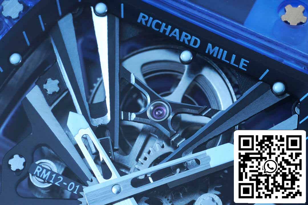 Richard Mille RM12-01 1:1 Mejor Edición RM Factory Tourbillon Caja Versión Transparente