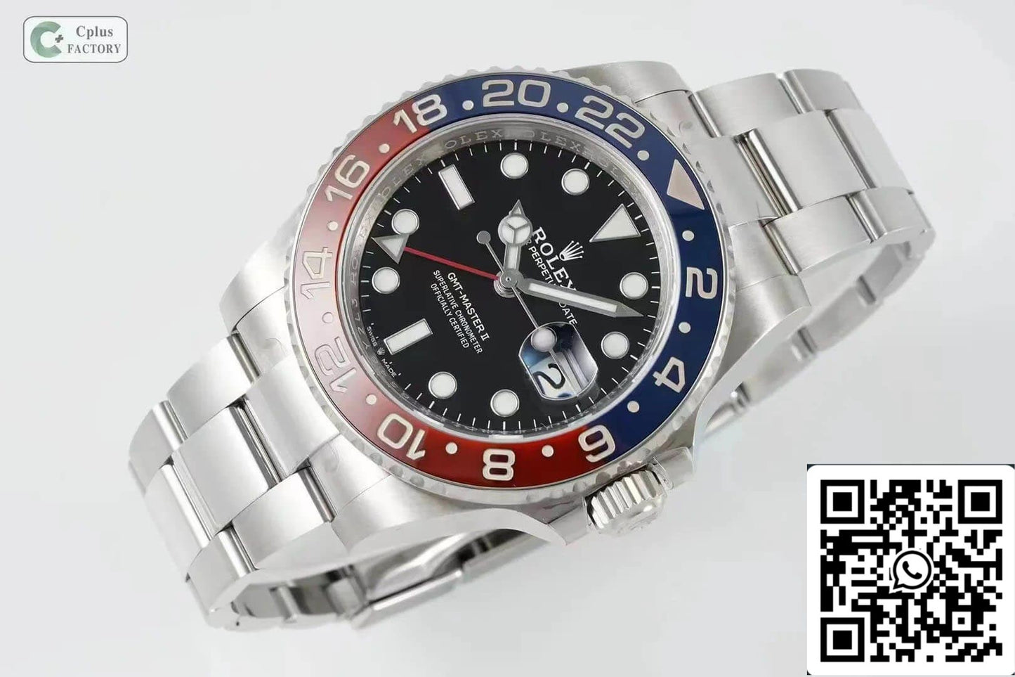 Rolex GMT Master II M126710BLRO-0002 1:1 Mejor Edición C+ Factory Rojo Azul Bisel