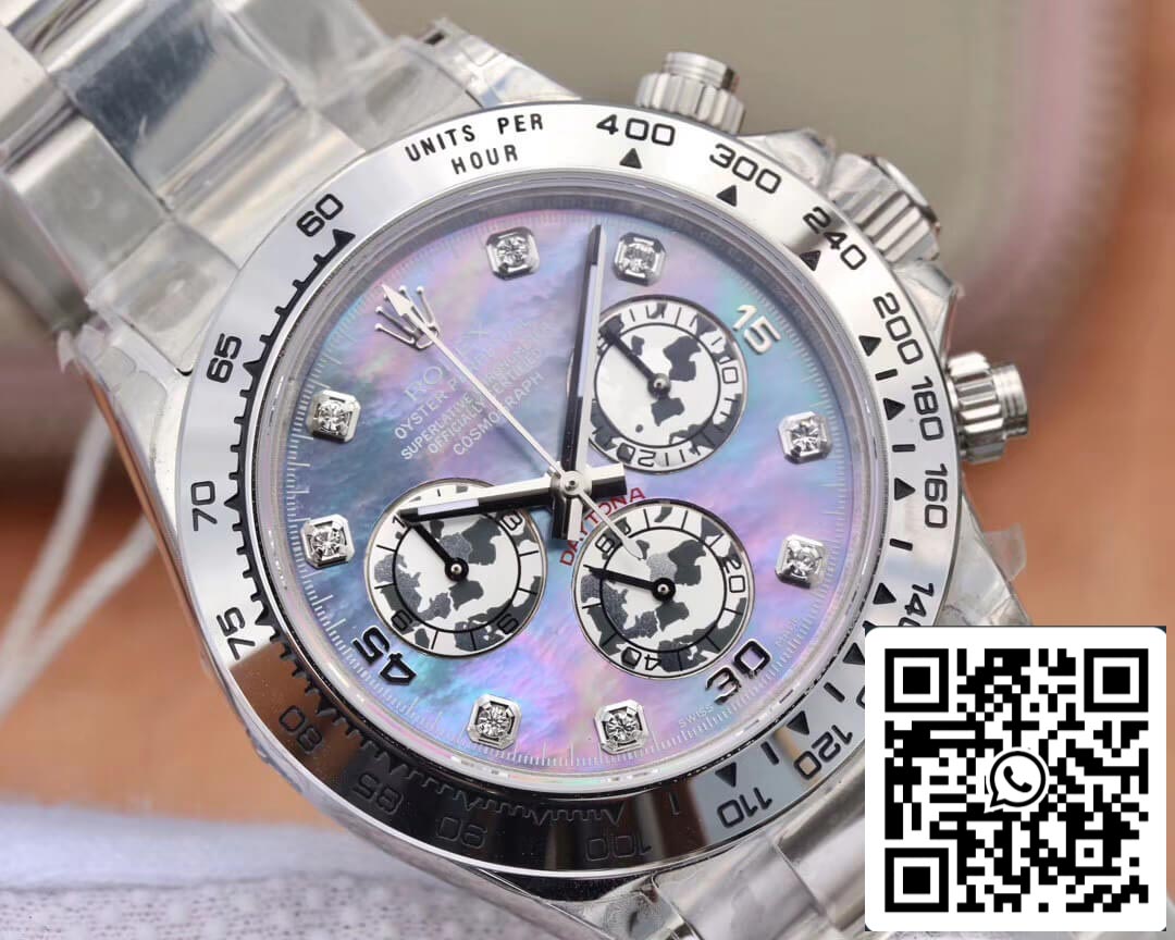 Rolex Daytona Cosmograph 116509-0064 1:1 Best Edition JH Factory 18K White Gold Fritillaria Dial