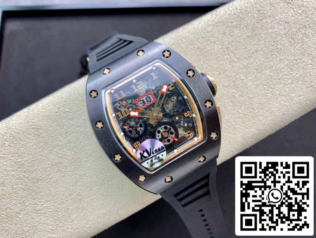 Richard Mille RM011 Quadrante scheletrato in ceramica KV Factory 1:1 della migliore edizione