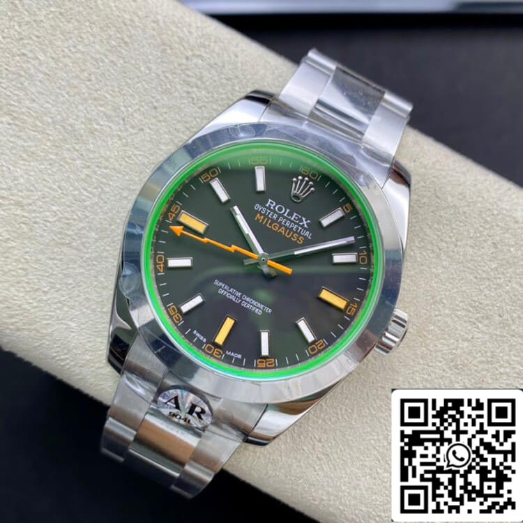 Rolex Milgauss 116400GV AR Factory 1:1 Best Edition svizzero ETA3131 quadrante nero