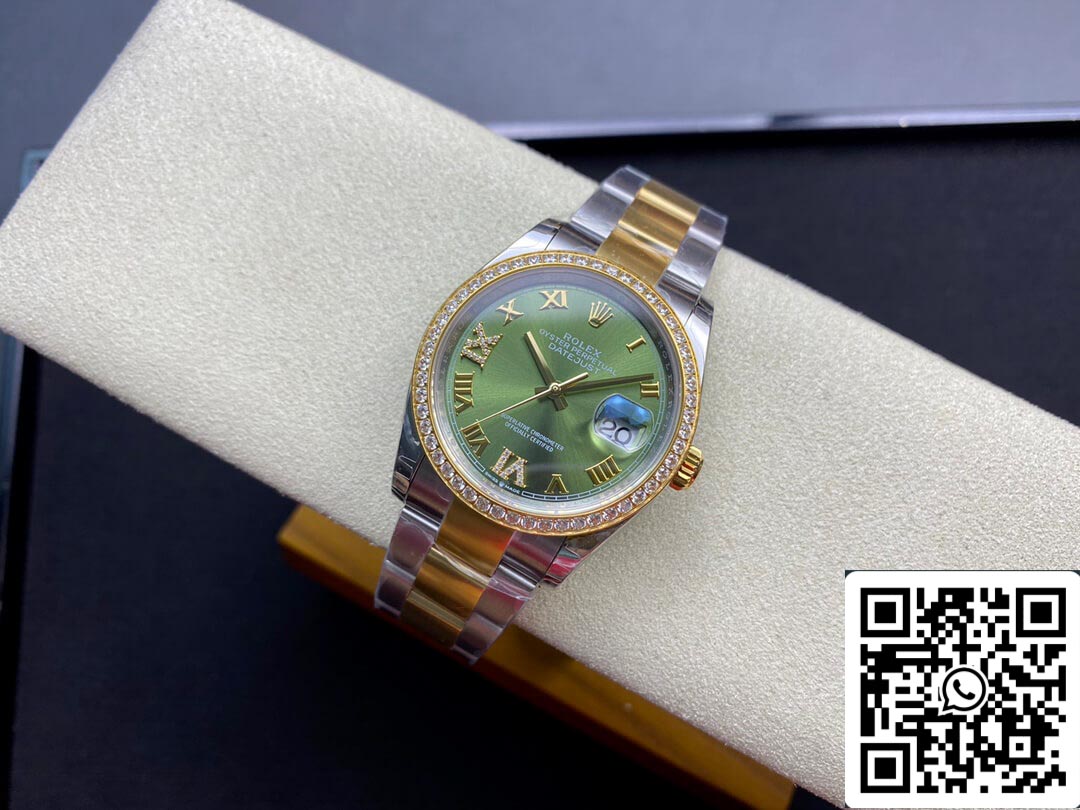 Rolex Datejust M126283RBR-0012 1:1 Best Edition EW Factory Green Dial