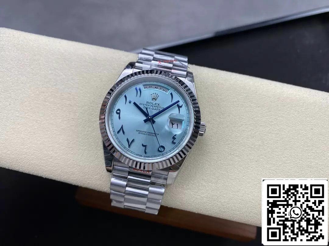 Rolex Day Date M228236 1:1 Best Edition GM Factory V2 Quadrante blu mediorientale