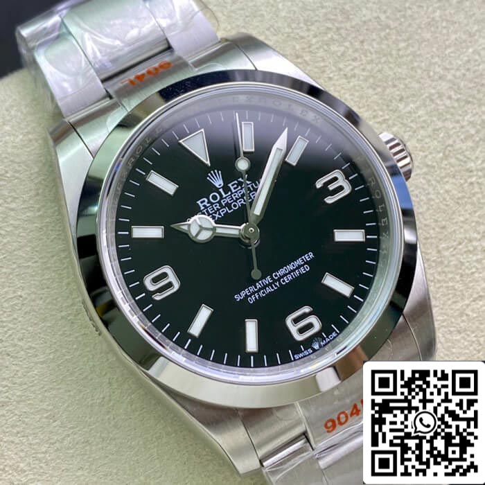 Rolex Explorer M124270-0001 36MM 1:1 Mejor Edición EW Factory Esfera Negra