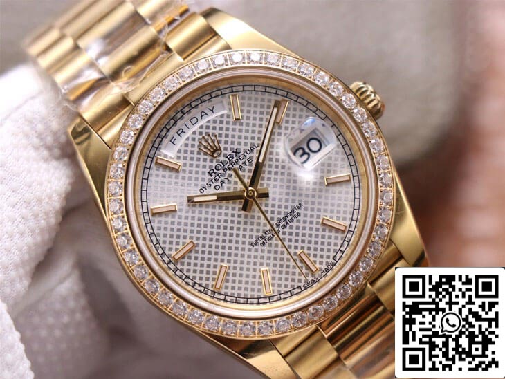 Rolex Day Date M228348RBR-0005 1:1 Mejor edición EW Factory Oro de 18 quilates