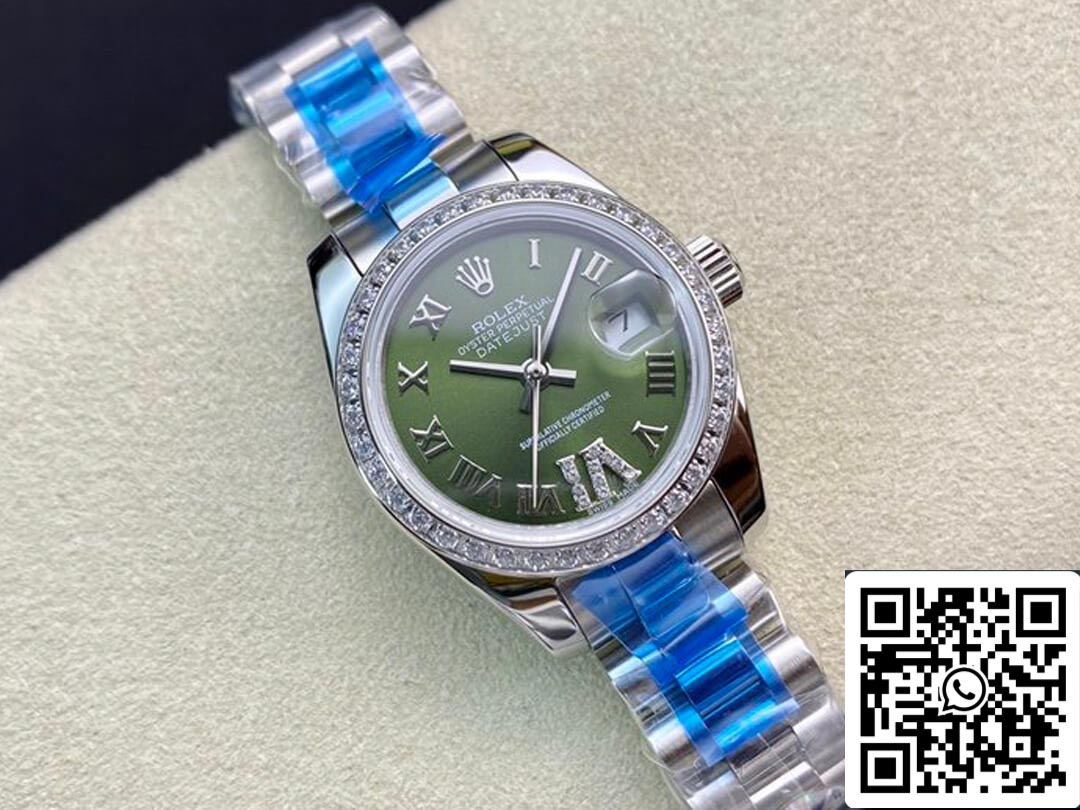 Rolex Datejust 28MM 1:1 Best Edition BP Factory quadrante verde con diamanti