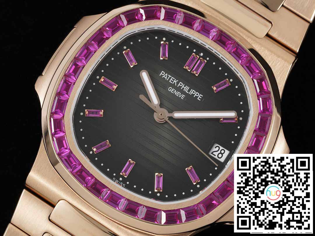 Patek Philippe Nautilus 5711 1:1 Mejor edición GR Factory Bisel de diamantes en oro rosa