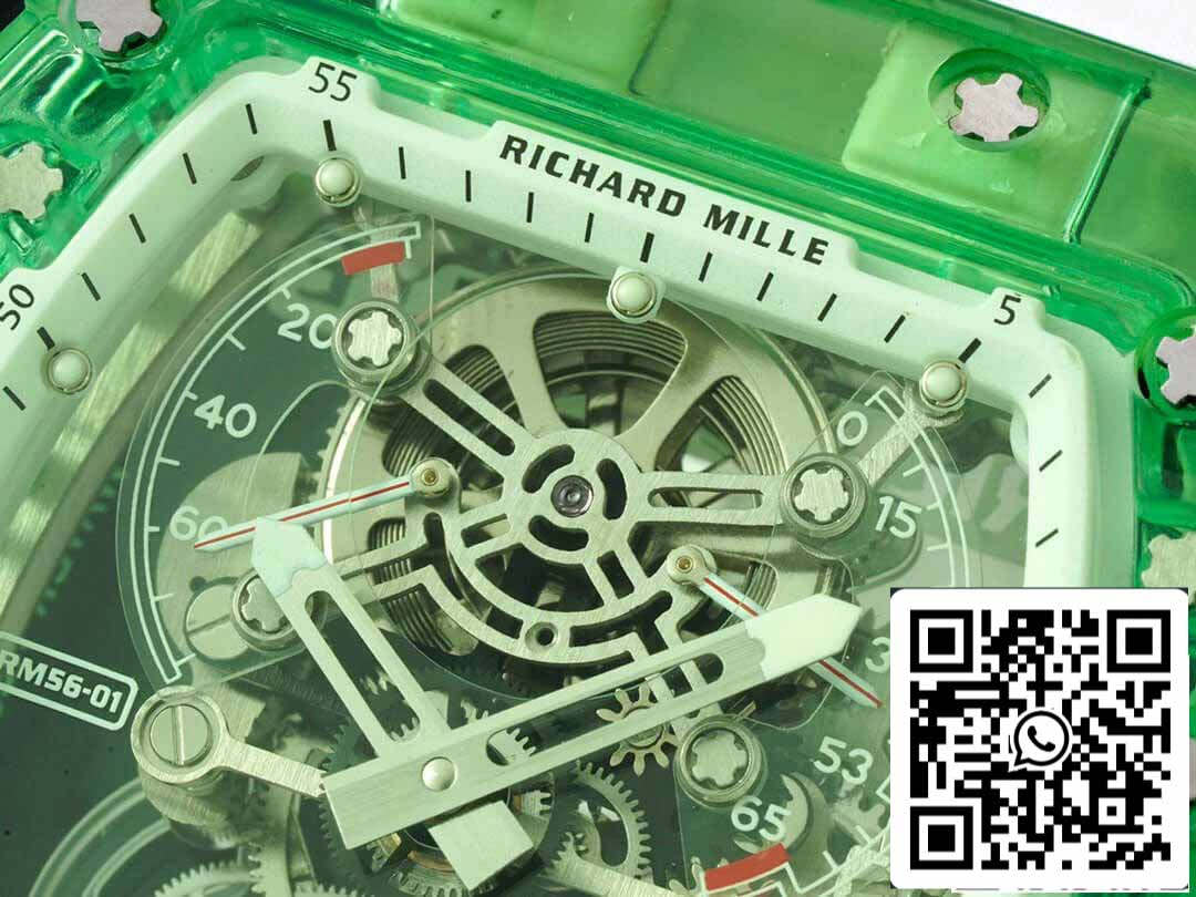 Richard Mille RM 56-01 Tourbillon 1:1 Best Edition RM Factory Green Transparent Case