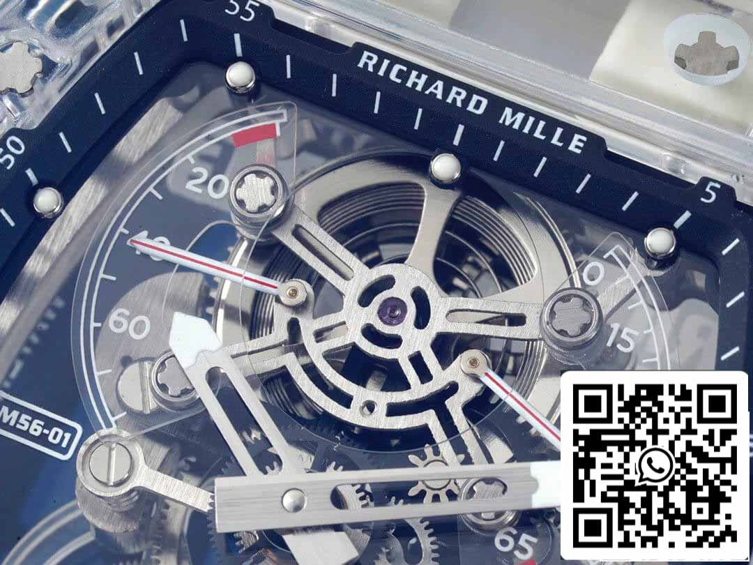 Richard Mille RM 56-01 Tourbillon 1:1 Mejor edición RM Factory Esfera esqueleto transparente