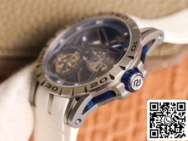 Roger Dubuis Excalibur RDDBEX0622 Tourbillon JB Factory 1:1 Best Edition Blue Hollow Dial Swiss RD505SQ