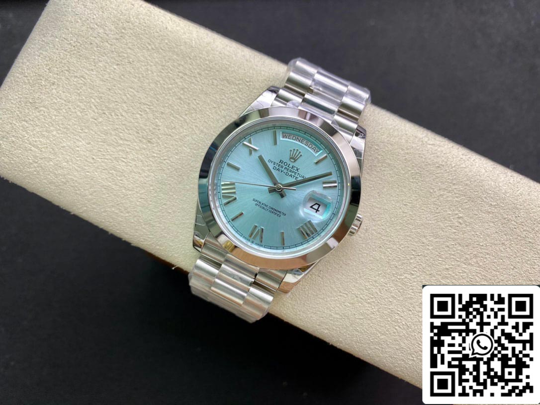 Rolex Day Date M228206-0044 1:1 Best Edition EW Factory quadrante blu ghiaccio