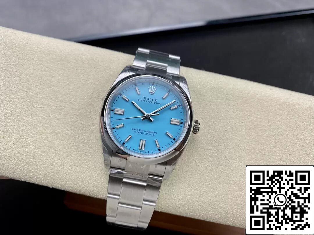 Rolex Oyster Perpetual M126000-0006 36MM 1:1 Mejor edición VS Factory Esfera azul turquesa