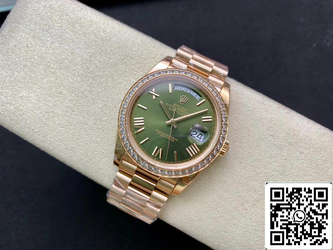 Rolex Day Date M228345RBR-0011 1:1 Mejor Edición EW Factory Esfera Verde