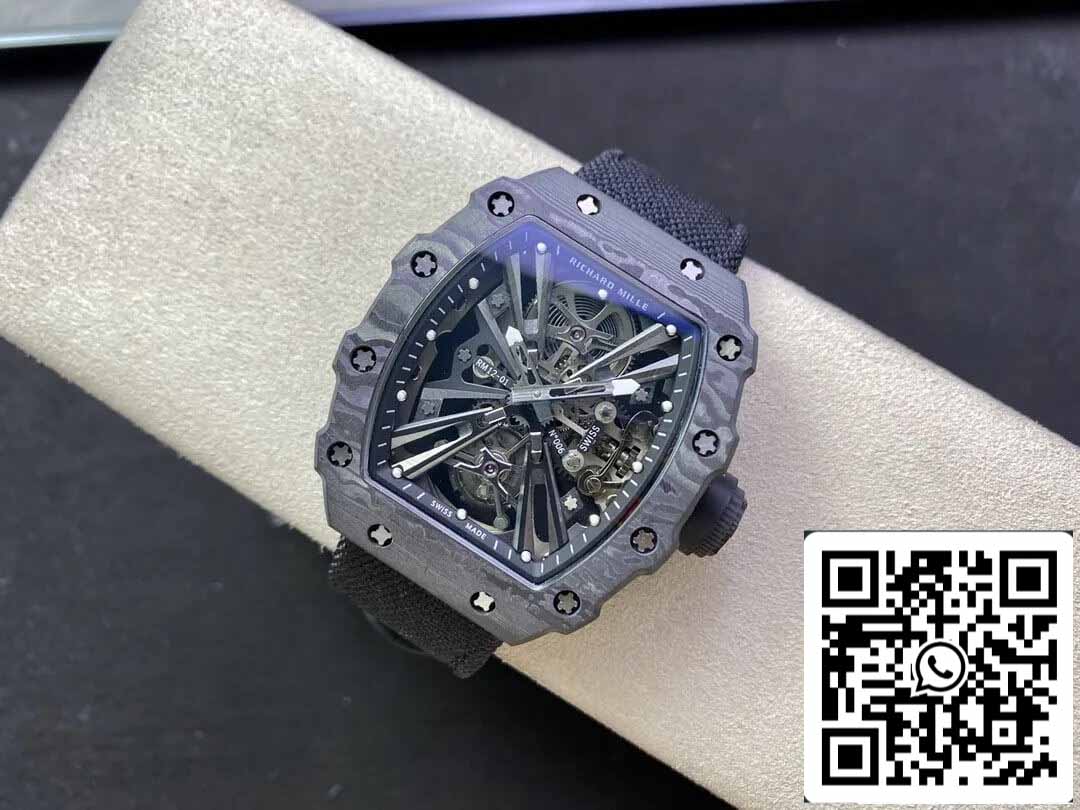 Richard Mille RM12-01 1:1 Best Edition RM Factory Tourbillon Skeleton Dial