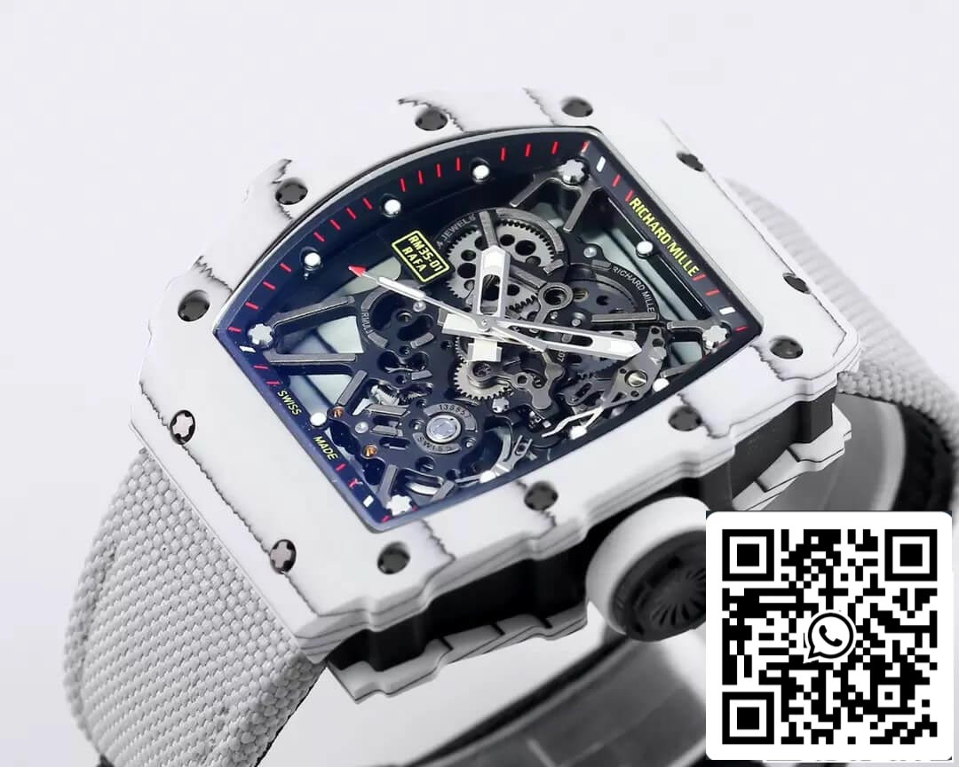 Custodia in fibra di carbonio bianca Richard Mille RM35-01 1: 1 Best Edition BBR Factory