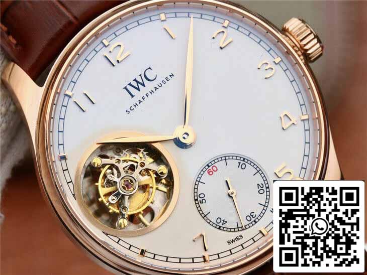 IWC Tourbillon portugués IW546302 1:1 Mejor edición ZF Factory esfera plateada