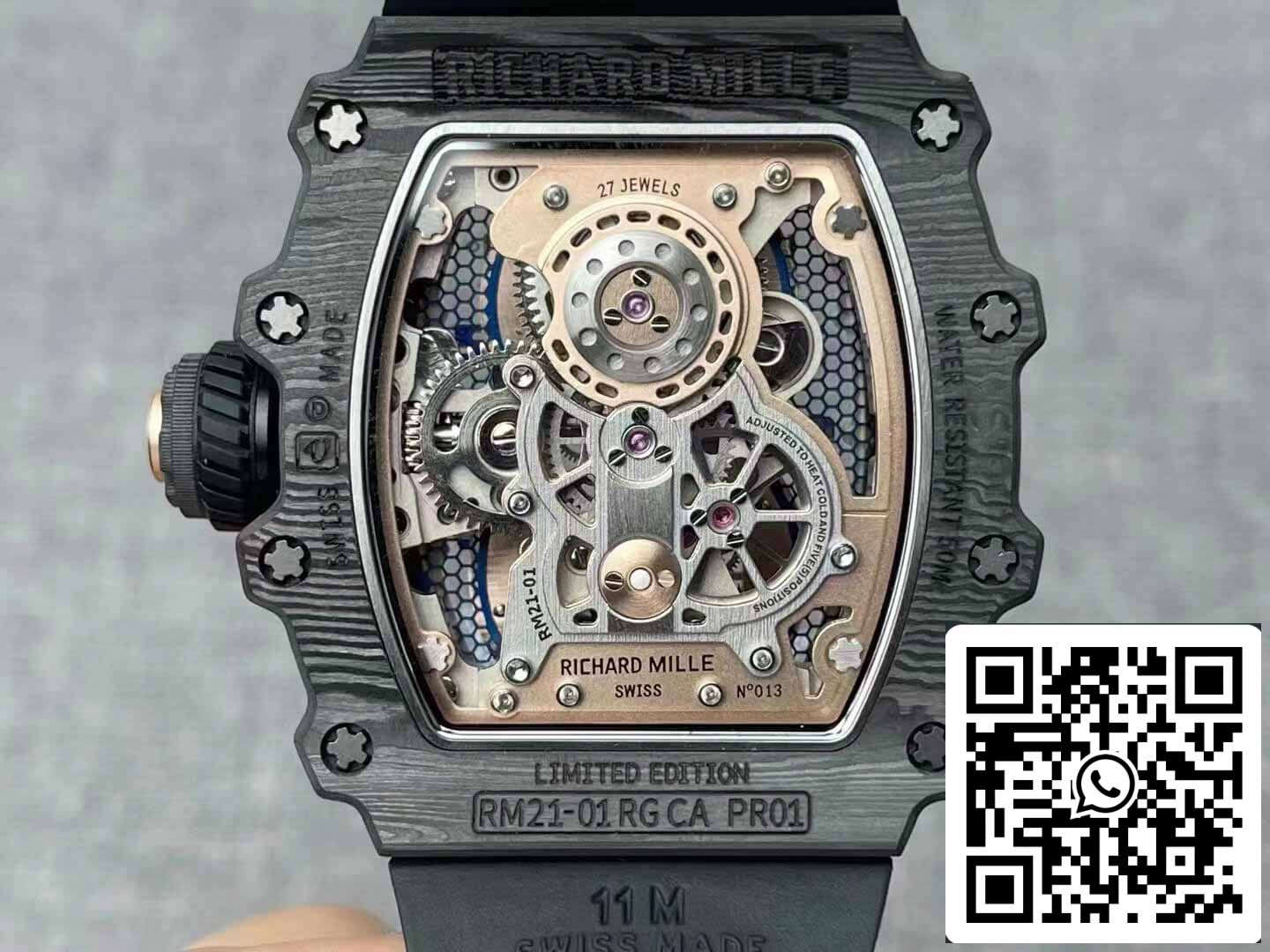 Richard Mille RM21-01 Quadrante scheletrato Tourbillon RM Factory 1: 1 della migliore edizione