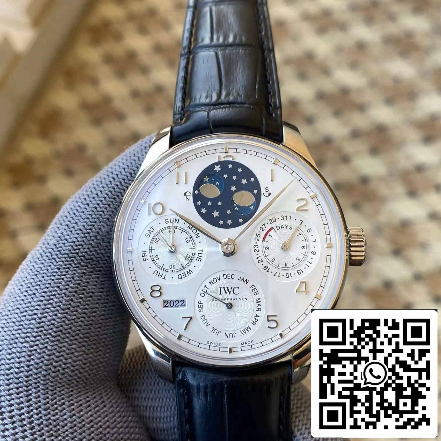 IWC Calendario Perpetuo Portugués IW503406 1:1 Mejor Edición APS Esfera Blanca de Fábrica