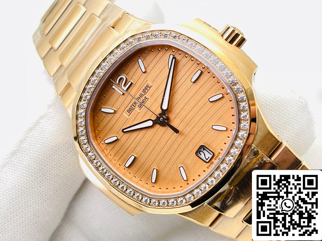 Patek Philippe Nautilus Ladies 7118/1200R-010 1:1 Migliore edizione 3K Factory Oro rosa