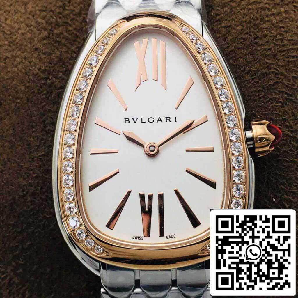 Bvlgari Serpenti 103143 1: 1 Best Edition BV Factory lunetta in oro rosa con diamanti