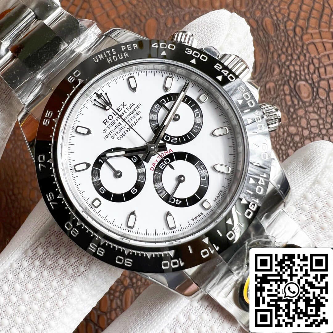 Rolex Daytona M116500LN-0001 1:1 Mejor edición BT Factory esfera blanca