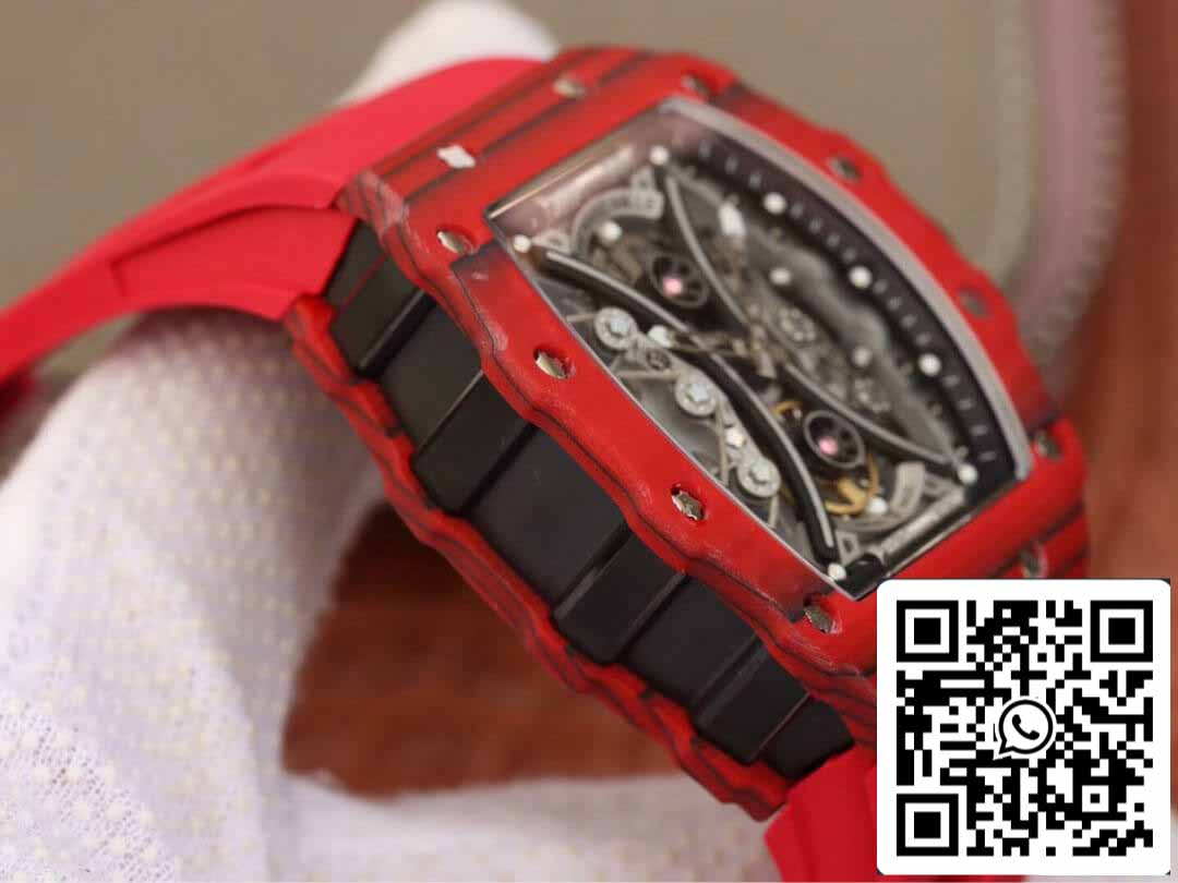 Richard Mille RM53-01 1:1 Best Edition KV Factory Red TPT Fibra di carbonio