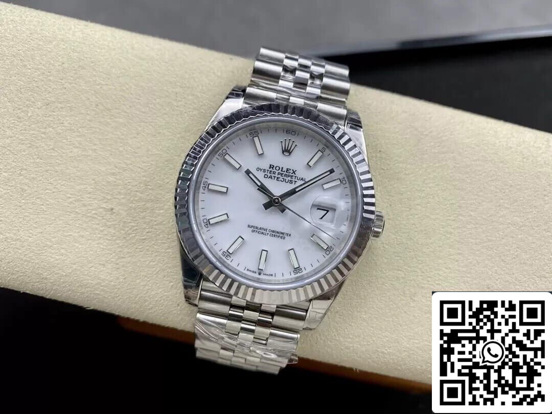 Rolex Datejust M126334-0010 1:1 Mejor Edición VS Esfera Blanca de Fábrica